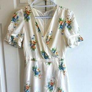 Madewell off white floral print dress